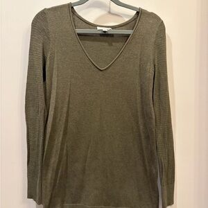 Loft Olive V-Neck Sweater